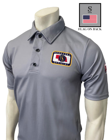 USA400NE-NHS GRY - Nebraska Grey Men's Volleyball Short Sleeve Shirt