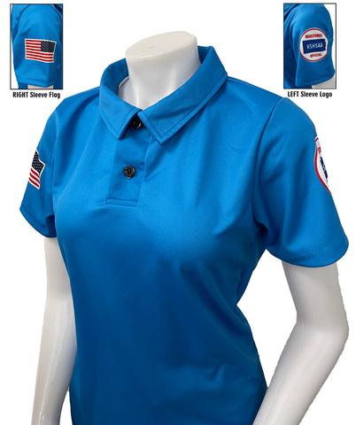 USA402KS BB - Kansas Bright Blue - Women's Volleyball Short Sleeve Shirt (with flag)